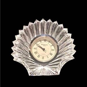 Waterford Crystal Seashell Clock, Made in Ireland. 4"x4"